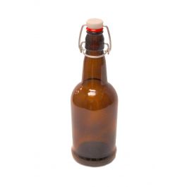 16 oz Glass Swing Top Bottles (12-Pack, Amber) - Bucha Brewers